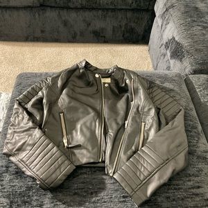 Black leather jacket
